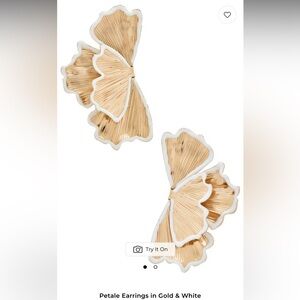 8 Other Reasons Petale Earrings in Gold & White from Revolve Brand New